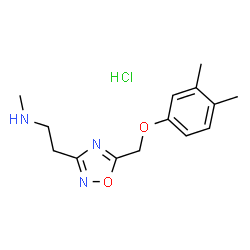 ChemSpider 2D Image | (2-{5-[(3,4-dimethylphenoxy)methyl]-1,2,4-oxadiazol-3-yl}ethyl)(methyl)amine hydrochloride | C14H20ClN3O2
