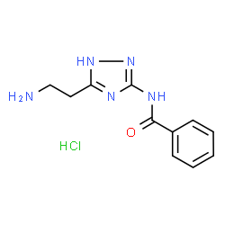 ChemSpider 2D Image | N-[5-(2-aminoethyl)-1H-1,2,4-triazol-3-yl]benzamide hydrochloride | C11H14ClN5O