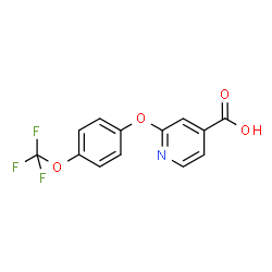 ChemSpider 2D Image | 2-[4-(Trifluoromethoxy)phenoxy]isonicotinic acid | C13H8F3NO4