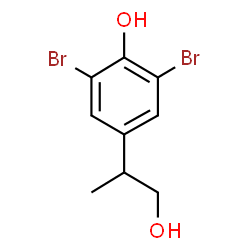 ChemSpider 2D Image | 2,6-Dibromo-4-(1-hydroxy-2-propanyl)phenol | C9H10Br2O2