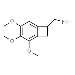 ChemSpider 2D Image | 1-(2,3,4-Trimethoxybicyclo[4.2.0]octa-1,3,5-trien-7-yl)methanamine | C12H17NO3