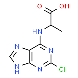 ChemSpider 2D Image | N-(2-Chloro-1H-purin-6-yl)alanine | C8H8ClN5O2
