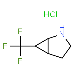 ChemSpider 2D Image | 6-(Trifluoromethyl)-2-azabicyclo[3.1.0]hexane hydrochloride (1:1) | C6H9ClF3N