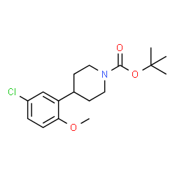 ChemSpider 2D Image | tert-Butyl 4-(5-chloro-2-methoxyphenyl)piperidine-1-carboxylate | C17H24ClNO3