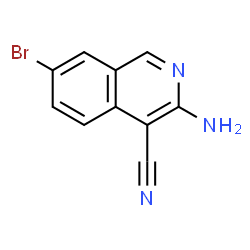 ChemSpider 2D Image | 3-Amino-7-bromo-4-isoquinolinecarbonitrile | C10H6BrN3