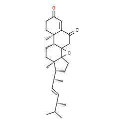 ChemSpider 2D Image | 8,14-Epoxyergosta-4,22-diene-3,6-dione | C28H40O3