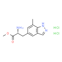 ChemSpider 2D Image | Methyl (2R)-2-amino-3-(7-methyl-1H-indazol-5-yl)propanoate dihydrochloride | C12H17Cl2N3O2