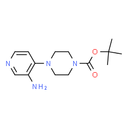 ChemSpider 2D Image | TERT-BUTYL 4-(3-AMINOPYRIDIN-4-YL)PIPERAZINE-1-CARBOXYLATE | C14H22N4O2