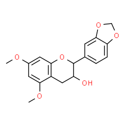 ChemSpider 2D Image | 2-(1,3-Benzodioxol-5-yl)-5,7-dimethoxy-3-chromanol | C18H18O6