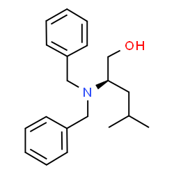 ChemSpider 2D Image | (2R)-2-(Dibenzylamino)-4-methyl-1-pentanol | C20H27NO