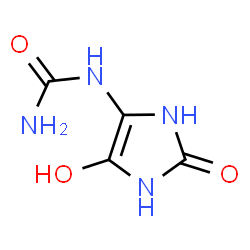 ChemSpider 2D Image | 1-(5-hydroxy-2-oxo-2,3-dihydroimidazol-4-yl)urea | C4H6N4O3
