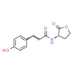 ChemSpider 2D Image | (2E)-3-(4-Hydroxyphenyl)-N-[(3S)-2-oxotetrahydro-3-furanyl]acrylamide | C13H13NO4