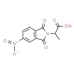ChemSpider 2D Image | 2-(5-Nitro-1,3-dioxo-1,3-dihydro-2H-isoindol-2-yl)propanoic acid | C11H8N2O6