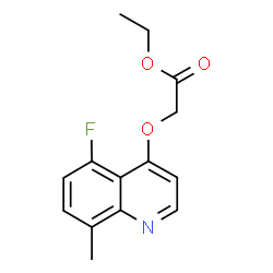 ChemSpider 2D Image | Ethyl [(5-fluoro-8-methyl-4-quinolinyl)oxy]acetate | C14H14FNO3