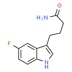 ChemSpider 2D Image | 4-(5-Fluoro-1H-indol-3-yl)butanamide | C12H13FN2O