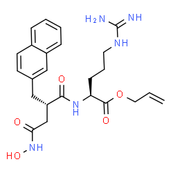 ChemSpider 2D Image | Allyl N~2~-[(2S)-4-(hydroxyamino)-2-(2-naphthylmethyl)-4-oxobutanoyl]-L-argininate | C24H31N5O5