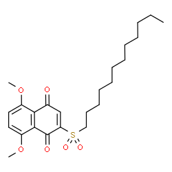 ChemSpider 2D Image | 2-(Dodecylsulfonyl)-5,8-dimethoxy-1,4-naphthoquinone | C24H34O6S