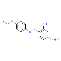 ChemSpider 2D Image | 3-Amino-4-[(E)-(4-ethoxyphenyl)diazenyl]anilinium | C14H17N4O