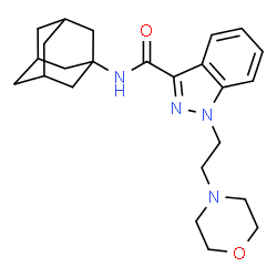 ChemSpider 2D Image | N-(Adamantan-1-yl)-1-[2-(4-morpholinyl)ethyl]-1H-indazole-3-carboxamide | C24H32N4O2