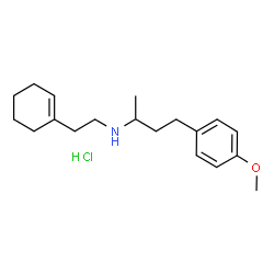 ChemSpider 2D Image | N-[2-(1-Cyclohexen-1-yl)ethyl]-4-(4-methoxyphenyl)-2-butanamine hydrochloride (1:1) | C19H30ClNO