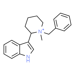 ChemSpider 2D Image | 1-Benzyl-2-(1H-indol-3-yl)-1-methylpiperidinium | C21H25N2