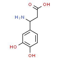 ChemSpider 2D Image | 3-Amino-3-(3,4-dihydroxyphenyl)propanoic acid | C9H11NO4