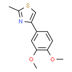 ChemSpider 2D Image | 4-(3,4-Dimethoxy-phenyl)-2-methyl-thiazole | C12H13NO2S