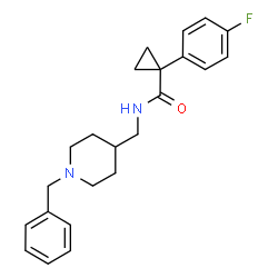 ChemSpider 2D Image | N-[(1-Benzyl-4-piperidinyl)methyl]-1-(4-fluorophenyl)cyclopropanecarboxamide | C23H27FN2O