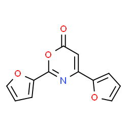 ChemSpider 2D Image | 2,4-Di(2-furyl)-6H-1,3-oxazin-6-one | C12H7NO4