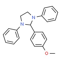ChemSpider 2D Image | 2-(4-Methoxyphenyl)-1,3-diphenylimidazolidine | C22H22N2O