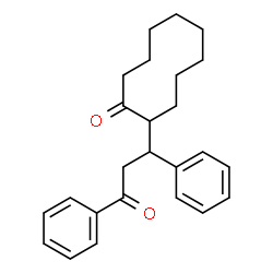 ChemSpider 2D Image | 2-(3-Oxo-1,3-diphenylpropyl)cyclodecanone | C25H30O2
