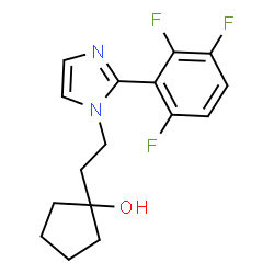 ChemSpider 2D Image | 1-{2-[2-(2,3,6-Trifluorophenyl)-1H-imidazol-1-yl]ethyl}cyclopentanol | C16H17F3N2O