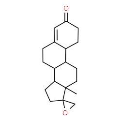 ChemSpider 2D Image | 13-Methyl-1,6,7,8,9,10,11,12,13,14,15,16-dodecahydrospiro[cyclopenta[a]phenanthrene-17,2'-oxiran]-3(2H)-one | C19H26O2