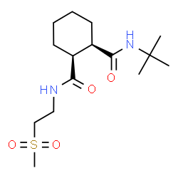 ChemSpider 2D Image | (1R,2S)-N-(2-Methyl-2-propanyl)-N'-[2-(methylsulfonyl)ethyl]-1,2-cyclohexanedicarboxamide | C15H28N2O4S