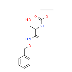 ChemSpider 2D Image | 2-Methyl-2-propanyl {(2S)-1-[(benzyloxy)amino]-3-hydroxy-1-oxo-2-propanyl}carbamate | C15H22N2O5