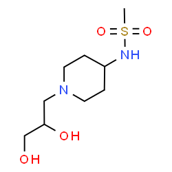 ChemSpider 2D Image | N-[1-(2,3-Dihydroxypropyl)-4-piperidinyl]methanesulfonamide | C9H20N2O4S