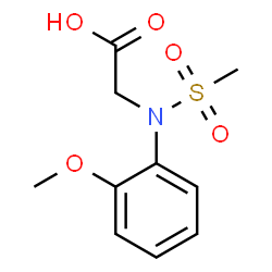 ChemSpider 2D Image | N-(2-Methoxyphenyl)-N-(methylsulfonyl)glycine | C10H13NO5S