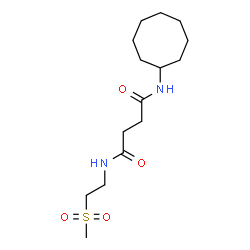 ChemSpider 2D Image | N-Cyclooctyl-N'-[2-(methylsulfonyl)ethyl]succinamide | C15H28N2O4S
