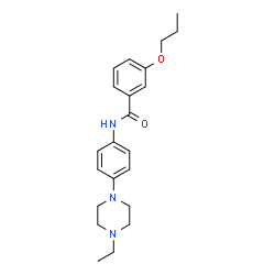 ChemSpider 2D Image | N-[4-(4-Ethyl-1-piperazinyl)phenyl]-3-propoxybenzamide | C22H29N3O2