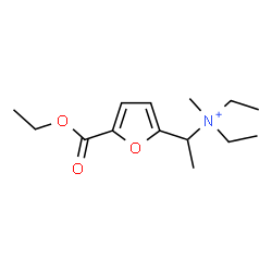 ChemSpider 2D Image | 1-[5-(Ethoxycarbonyl)-2-furyl]-N,N-diethyl-N-methylethanaminium | C14H24NO3