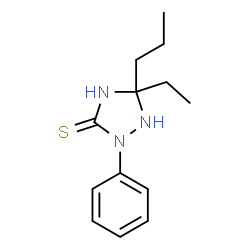 ChemSpider 2D Image | 5-Ethyl-2-phenyl-5-propyl-1,2,4-triazolidine-3-thione | C13H19N3S