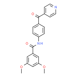 ChemSpider 2D Image | N-(4-Isonicotinoylphenyl)-3,5-dimethoxybenzamide | C21H18N2O4
