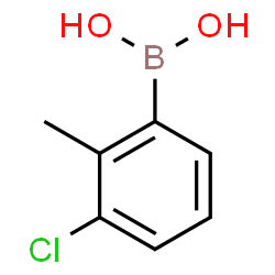 ChemSpider 2D Image | 3-Chloro-2-methylphenylboronic acid | C7H8BClO2