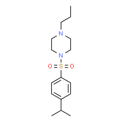 ChemSpider 2D Image | 1-[(4-Isopropylphenyl)sulfonyl]-4-propylpiperazine | C16H26N2O2S