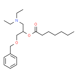 ChemSpider 2D Image | 1-(Benzyloxy)-3-(diethylamino)-2-propanyl heptanoate | C21H35NO3