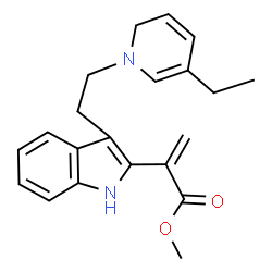 ChemSpider 2D Image | Methyl 2-{3-[2-(5-ethyl-1(2H)-pyridinyl)ethyl]-1H-indol-2-yl}acrylate | C21H24N2O2