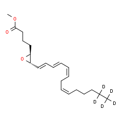 ChemSpider 2D Image | Leukotriene A4-d5 methyl ester | C21H27D5O3