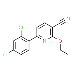 ChemSpider 2D Image | 6-(2,4-Dichlorophenyl)-2-ethoxynicotinonitrile | C14H10Cl2N2O