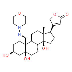 ChemSpider 2D Image | (3beta,5beta)-3,5,14-Trihydroxy-19-(4-morpholinylimino)card-20(22)-enolide | C27H40N2O6