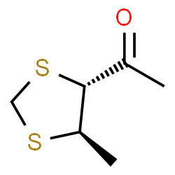 ChemSpider 2D Image | 1-[(4R,5R)-5-Methyl-1,3-dithiolan-4-yl]ethanone | C6H10OS2